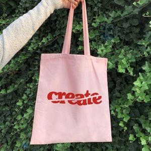 Pink Tote Bag - “Create”